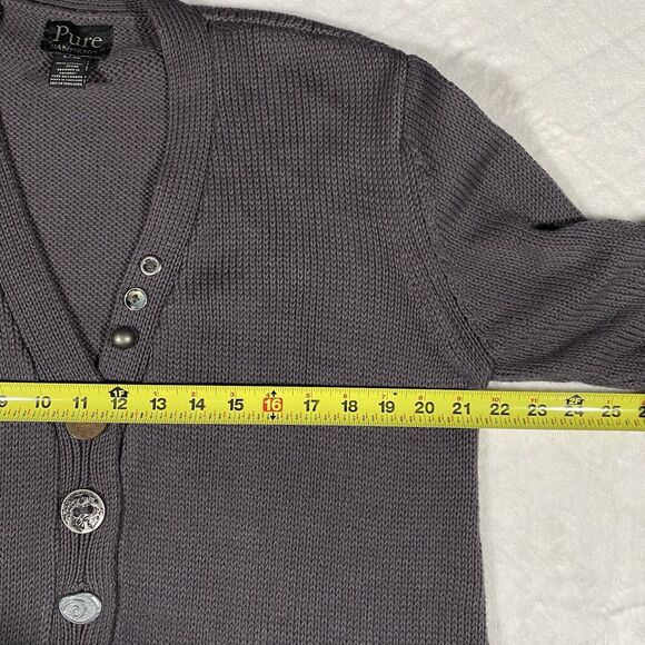 Pure Handknit Cardigan Sweater Lagenlook Boho Artsy Minimalist Women's Sz L/XL - Picture 12 of 12